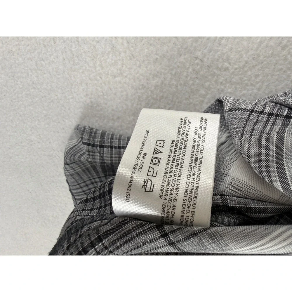 Orvis Plaid Button Down Shirts Mens XXL Blue Grey 2 Pack Short Sleeve Outdoor